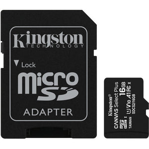 Kingston 16GB Canvas Select Plus UHS-I microSDHC Memory Card with SD Adapter