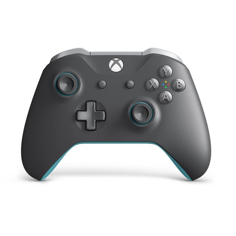 Microsoft Xbox One Gray and Blue Wireless Controller