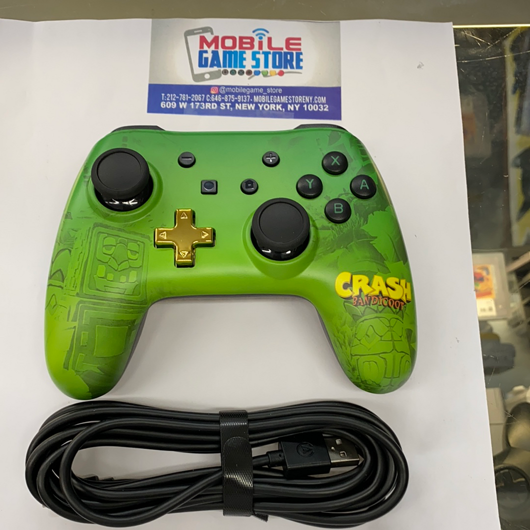 Wired Crash Bandicoot Green Controller