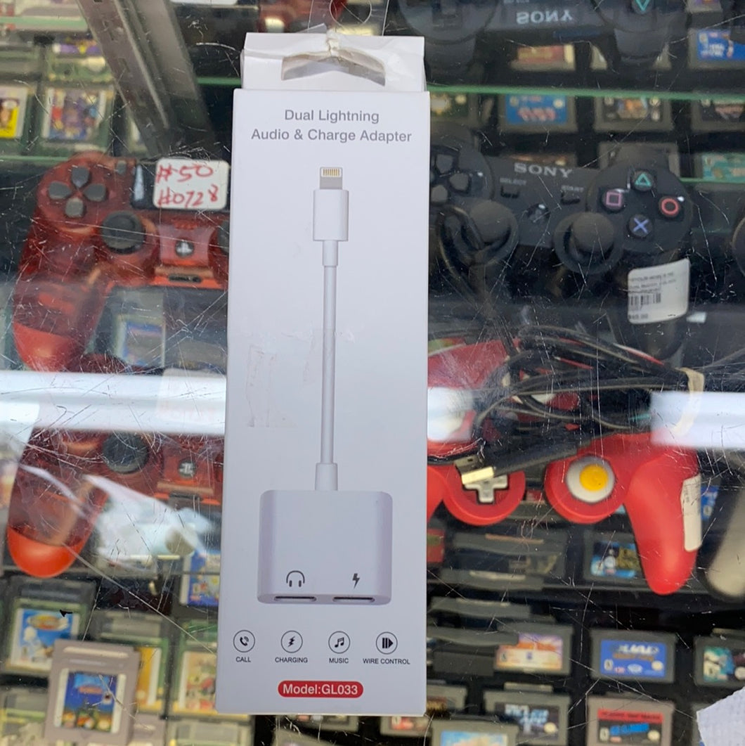 Dual lighting Audio & Charge Adapter