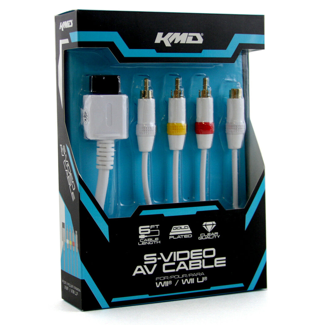 New Wii - Super Audio Video SAV Gold Plated Cable (KMD) S-AV