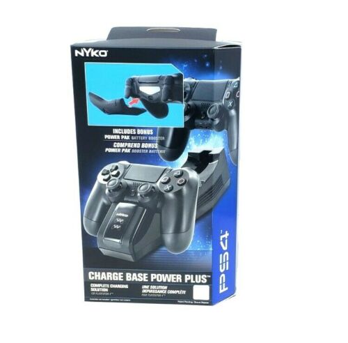 Nyko Charge Base Power Plus For PlayStation 4 w/ Bonus 1000mAh Battery Expansion